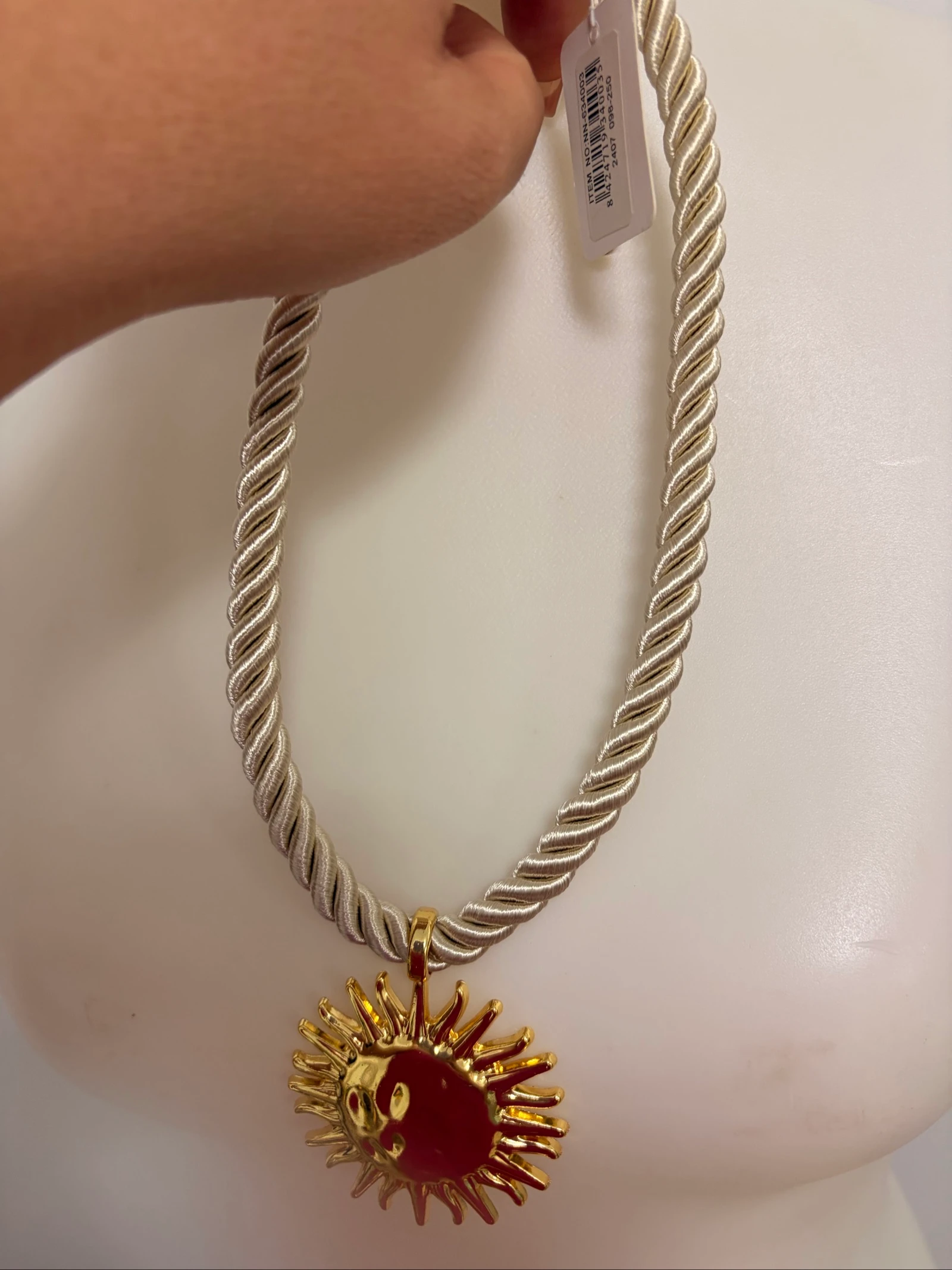 Satin Knot Sun Necklace – photo 5